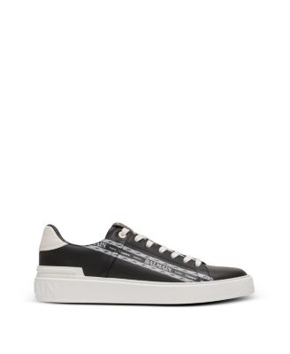  Men's B-Court Printed Calfskin Trainers Sneakers