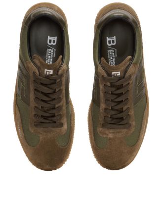  Men's Leather and Canvas Swan Trainers