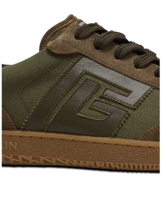  Men's Leather and Canvas Swan Trainers