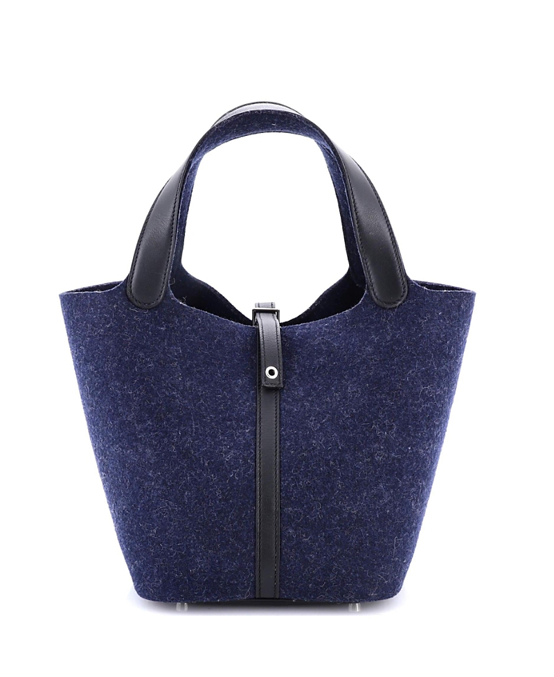 Pre-owned Pre-owned Hermes Hermes Mm Picotin Lock Bag Felt With Leather In Multi