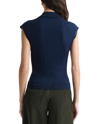 Gabe Wool Silk Mock Neck Sweater