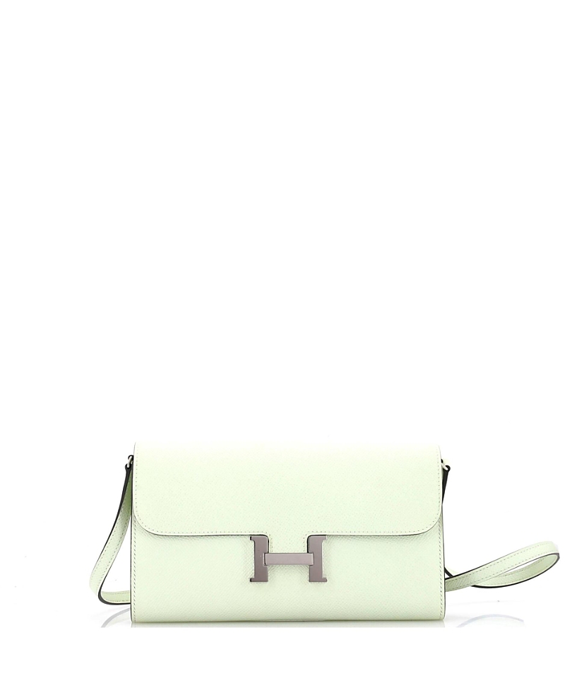 PRE-OWNED HERMES Pre-owned  Hermes Constance To Go Wallet Epsom In Green