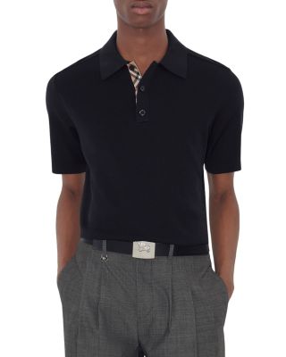 Burberry - M Marcus Slim Fit Short Sleeve Wool Polo Sweater