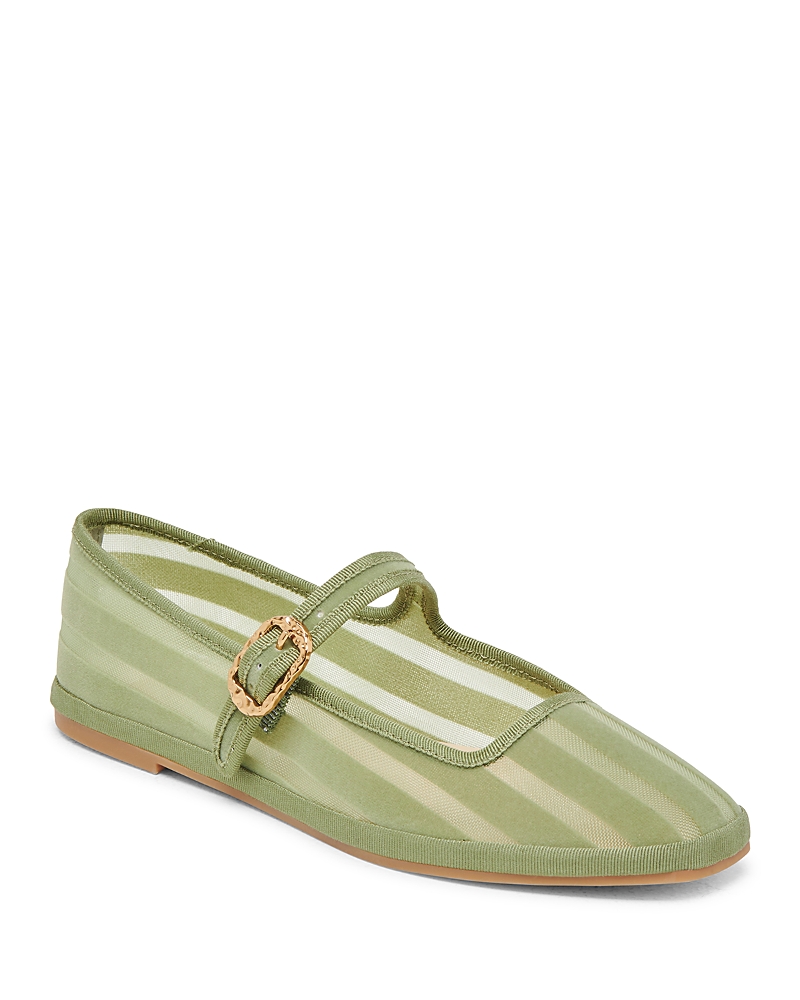 Dolce Vita Tameka Jade Mesh Striped Buckle Ballet Flats