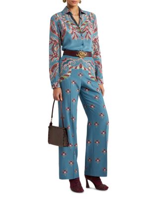Printed Silk Trousers