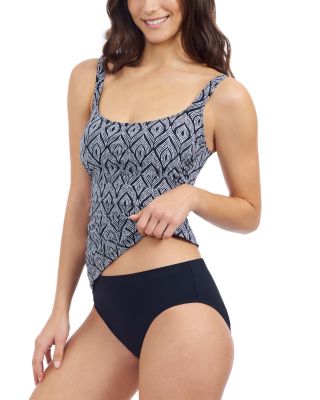 Plume Square Neck D Cup Tankini Top &amp; Tutti Frutti Classic Seamless Bottom