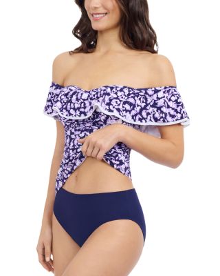 Juliette Off Shoulder Ruffle Tankini Top & Tutti Frutti Classic Seamless Bottom