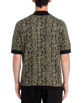 Sgeo Short Sleeve Knitted Jacquard Shirt
