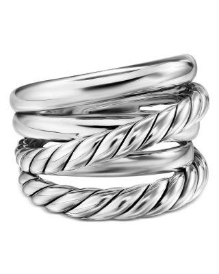 David Yurman - Crossover Five Row Ring in Sterling Silver, 17.5mm