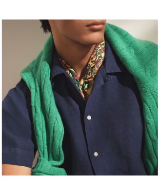 Classic Fit Short-Sleeve Linen Camp Shirt