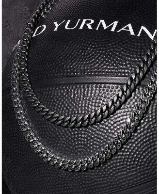 Men's Curb Chain Necklace in Black Titanium, 8mm