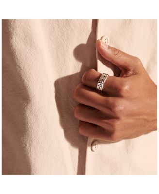 Sterling Silver Carved Chain Band Ring