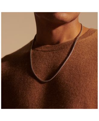 Sterling Silver Naga Box Chain Necklace, 3.7mm