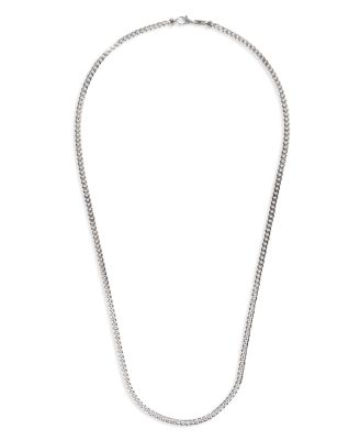 Sterling Silver Curb Chain Necklace 3mm, 24&amp;quot;