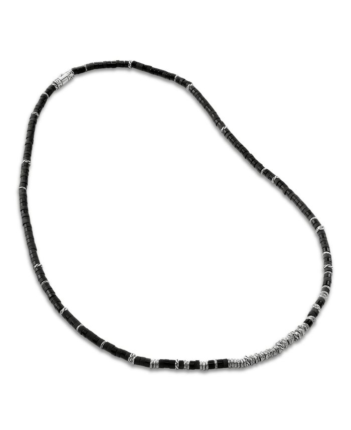 Sterling Silver Heishi Gemstone Necklace, 22"