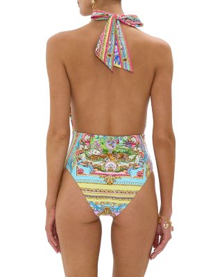 Plunge Halter One Piece Swimsuit