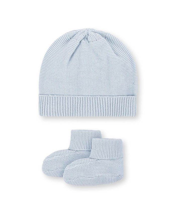 Unisex Organic Sweater Beanie and Bootie 2-Piece Set - Baby