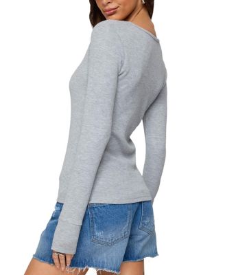 Helaine Waffle Henley T Shirt