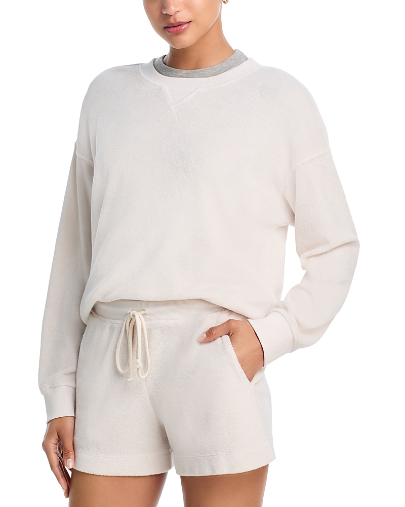Velvet By Graham & Spencer Ica Crewneck Sweatshirt In White