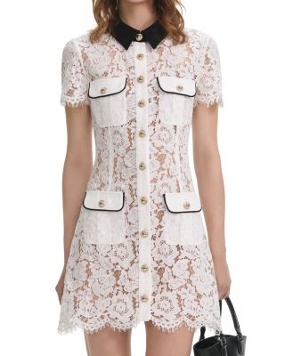 Contrast Collar Mini Dress