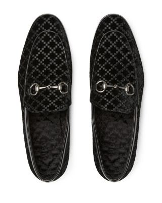 Men's Diamond Velvet Horsebit Moccasins Loafers