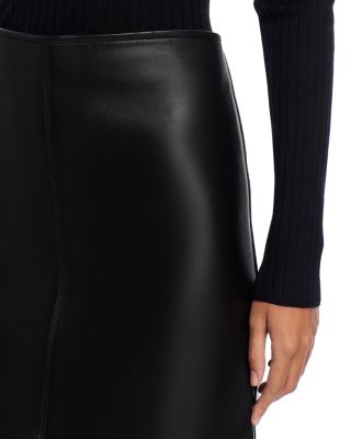 Marta Leather Midi Skirt