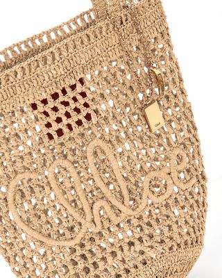 Summer Banana Raffia Small Tote