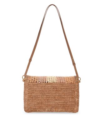 Summer Banana Raffia Flat Pouch