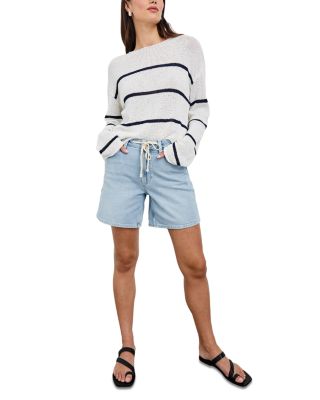 Evangeline Stripe Boat Neck Sweater