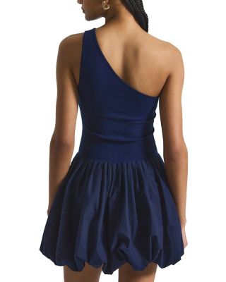 Calla Mixed Media Compact Knit Balloon Dress