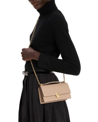 Deco Pebbled Leather Mini Flap Chain Crossbody