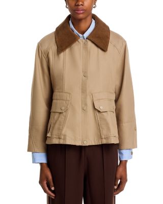 Cropped Flounce Combo Jacket