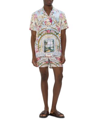 Printed Short Sleeve Camp Shirt