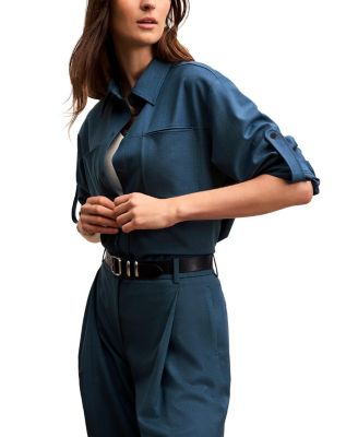 Russell Button Down Shirt - Washable Wool Twill