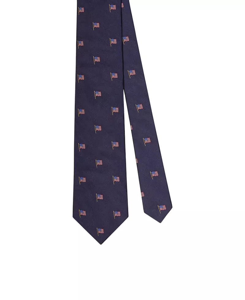 Robert Talbott Robert American Flag Necktie
