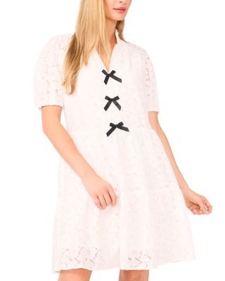 CeCe - Bow Trim Lace Dress