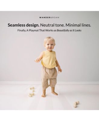  Reversible Baby PlayMat - Emerson Ikat + Jack Stripe Design – Soft, Non-Toxic Foam – Waterproof, Easy to Clean