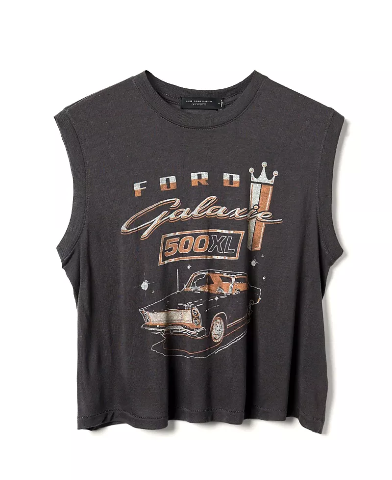 Junk Food Clothing Women's Ford Galaxie 500 Xl Vintage Tissue Tank