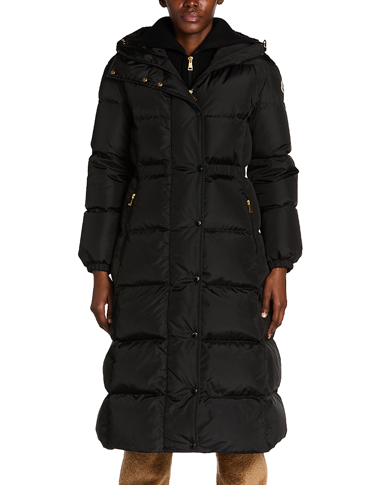Moncler Chamer Long Coat In Black