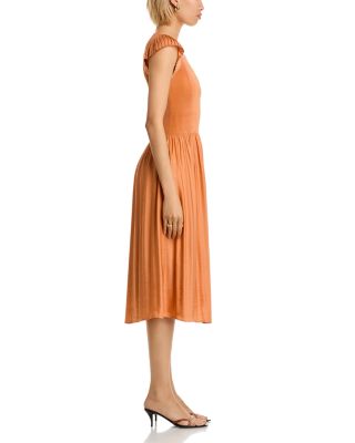 Flutter Sleeve Midi Dress