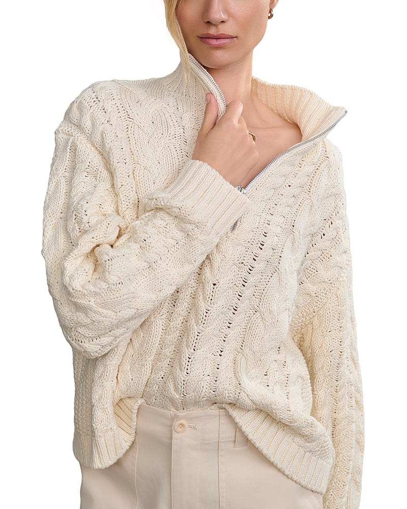Jenni Kayne Cable Knit Sweater In Neutral
