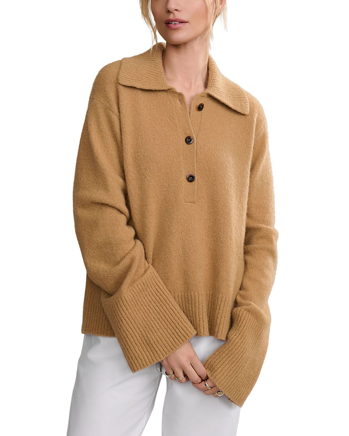 Jenni Kayne Stevie Cashmere Blend Polo Sweater