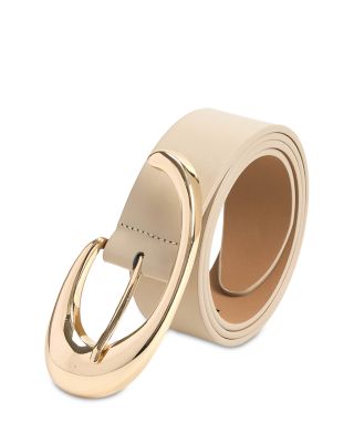 Sculpted Flow Women's Ivory Leather Belt