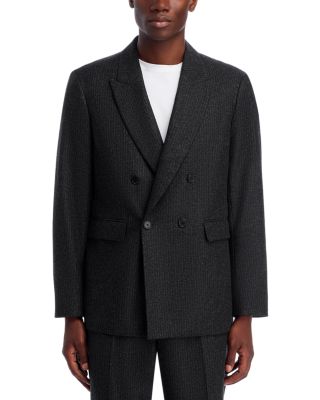 Pinstriped Peak Lapel Jacket and Trousers