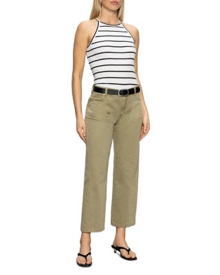 District High Rise Column Ankle Jeans in Bamboo