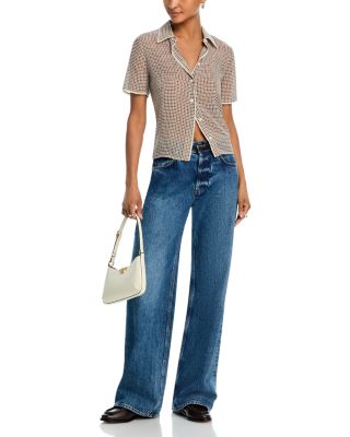 The Houndstooth Silk Top