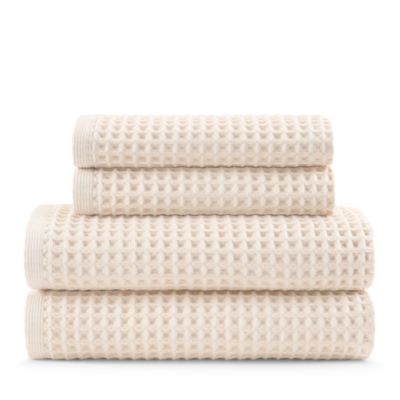 PURE Yarn Dyed Waffle Cotton Bath and Hand Towel 4-Piece Set