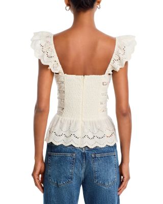 Eyelet Flutter Tank Top - Exclusive