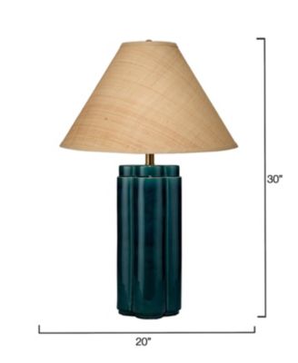  Allister Ceramic Table Lamp with Raffia Shade