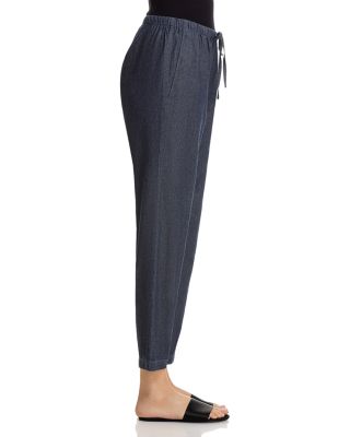 Drawstring Tapered Ankle Pants